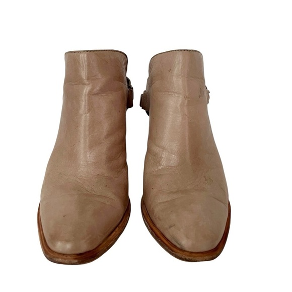 Dolce Vita Ankle Booties Women's Size 8 Leather Sling Back 3.5 in. Heel Slip On - Picture 2 of 11